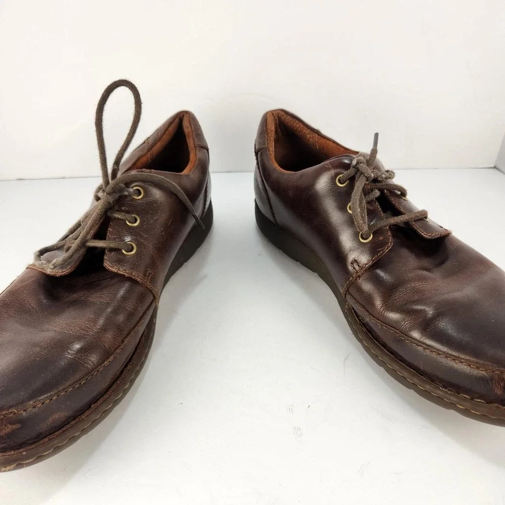 Born Men's 10.5 M Brown Leather Lace Up Oxford Comfort Casual Shoes
